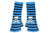 Black and Blue Skull Arm Length Fingerless Gloves